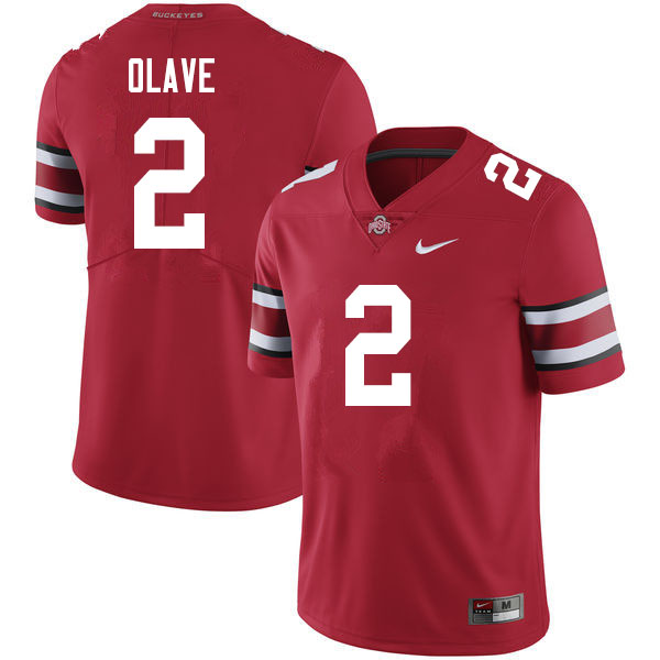 Men #2 Chris Olave Ohio State Buckeyes College Football Jerseys Sale-Scarlet